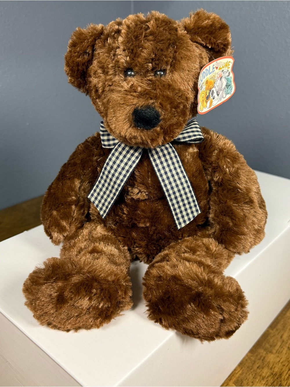 Russ Berrie Desmond Teddy Bear 10" Plush, Cuddle Zone Tag Attached, Vintage